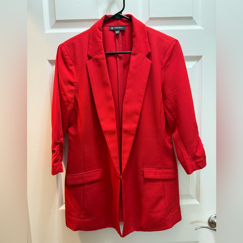 INC International Concepts Bold Red Blazer